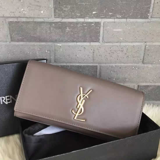 Replica Saint Laurent Grey Classic Monogramme Clutch Bag